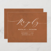 Rust + witte elegante trouwreactie (Voorkant / Achterkant)