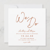 Rust Woestijnhuwelijk we doen gewoon een huwelijk Save The Date (Voorkant)