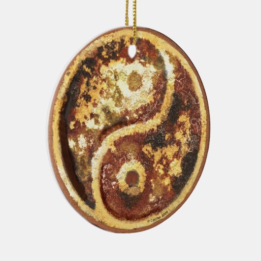 Rust Yin Yang Keramisch Ornament (Rechts)