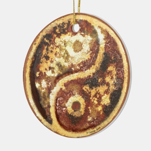 Rust Yin Yang Keramisch Ornament (Links)