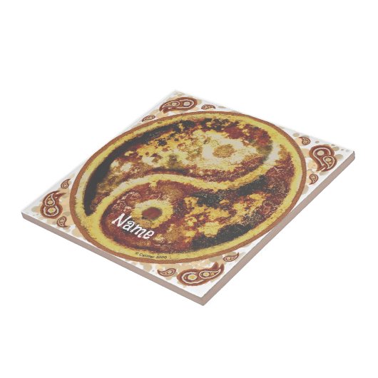 Rust Yin Yang Tegeltje (Zijkant)