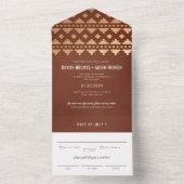 Rust Zuidwest Gleam Bruiloft Alles In Een Uitnodig All In One Uitnodiging (Binnen)