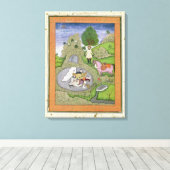 Rustam die de Witte Maan doodde, illustratie van Canvas Afdruk (Insitu (Houten vloer))