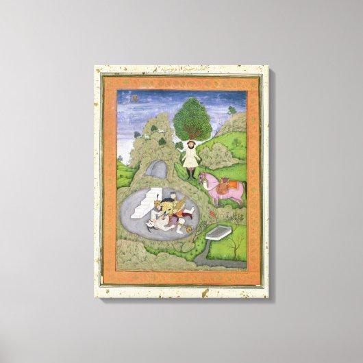 Rustam die de Witte Maan doodde, illustratie van Canvas Afdruk (Voorkant)