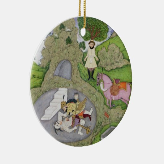 Rustam die de Witte Maan doodde, illustratie van Keramisch Ornament (Rechts)