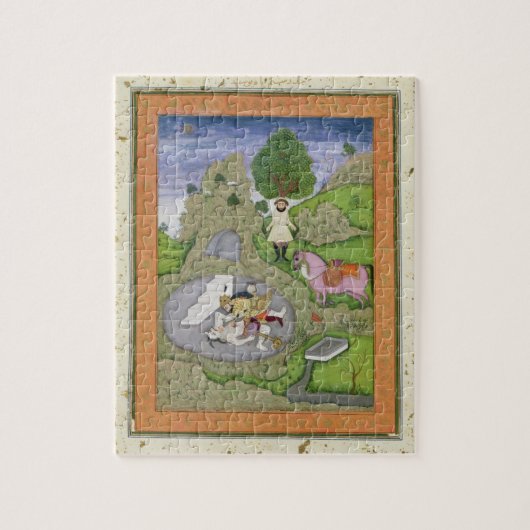 Rustam die de Witte Maan doodde, illustratie van Legpuzzel (Verticaal)