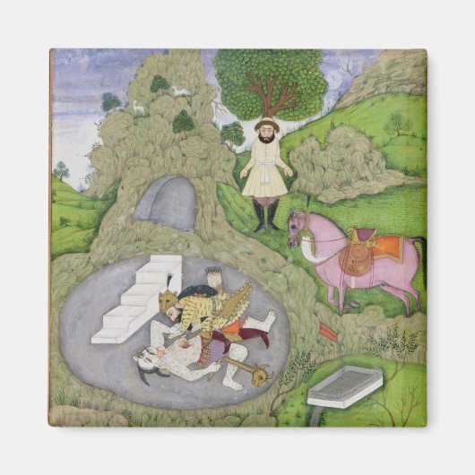 Rustam die de Witte Maan doodde, illustratie van Magneet (Voorkant)