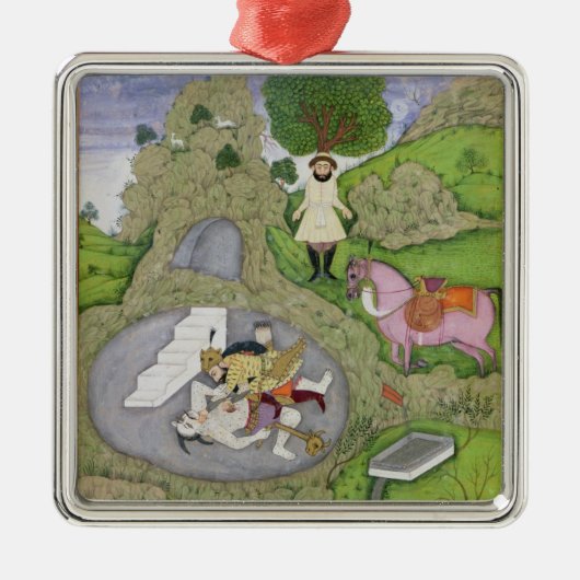 Rustam die de Witte Maan doodde, illustratie van Metalen Ornament (Voorkant)