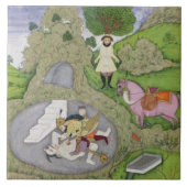 Rustam die de Witte Maan doodde, illustratie van Tegeltje (Voorkant)