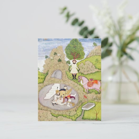 Rustam doodt de Witte Demon Briefkaart (Staand voorkant)