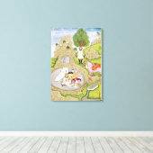 Rustam doodt de Witte Demon Canvas Afdruk (Insitu (Houten vloer))