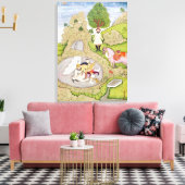 Rustam doodt de Witte Demon Canvas Afdruk (Insitu (Woonkamer))