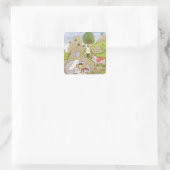 Rustam doodt de Witte Demon Vierkante Sticker (Tas)