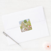 Rustam doodt de Witte Demon Vierkante Sticker (Envelop)