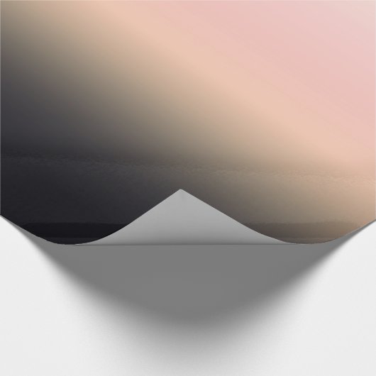 RustBlack tot Roze gradiënt Ombre Cadeaupapier (Hoek)