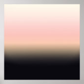  RustBlack tot Roze gradiënt Ombre Poster (Voorkant)