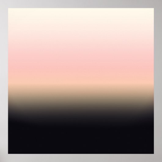  RustBlack tot Roze gradiënt Ombre Poster (Voorkant)