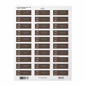 Rustbruin herfst bloemmotief fijne thanksgiving etiket (Full Sheet)