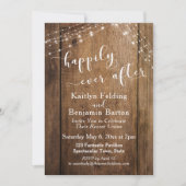 Rustbruin hout & lichten Mogen ze gelukkig zijn Kaart (Voorkant)