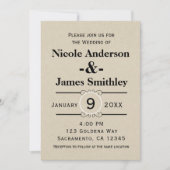 Rustbruin Kraftpapier Minimalistische Trouwdag Kaart (Voorkant)