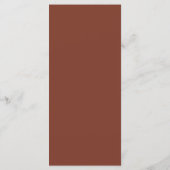 Rustbruin Romantisch Bloemend Menu , Trouwmenu (Achterkant)