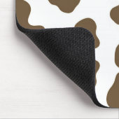 Rustbruin & witte koeienprint country western muismat (Hoek)