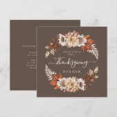 Rustbruine herfst bloemendiner voor Thanksgiving Kaart (Voorkant / Achterkant)