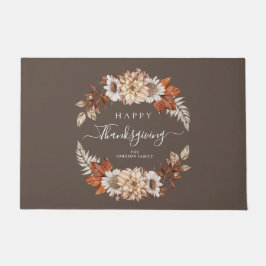 Rustbruine herfstbladeren Fijne Thanksgiving  Deurmat
