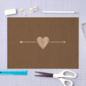 Rustbruine Kraft Hart Pijl Bruidsuitvaart Tissuepapier (Craft)