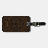 Rustbruine Mandala met westerse charme Bagagelabel (Voorkant horizontaal)