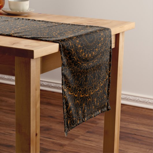 Rustbruine Mandala met Westerse Charme Lange Tafelloper (Voorbeeld)