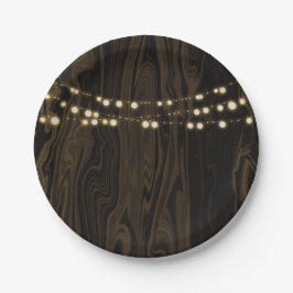 Rustbruine Whimsical Houten Slingerlichtjes Bruilo Papieren Bordje