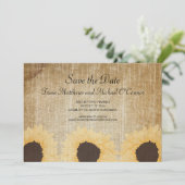 Rustc Zonnebloem Bewaar de datum Kaart (Staand voorkant)