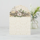 Rustci Forest Birdcage Acorn Tortelduifjes Kaart (Staand voorkant)