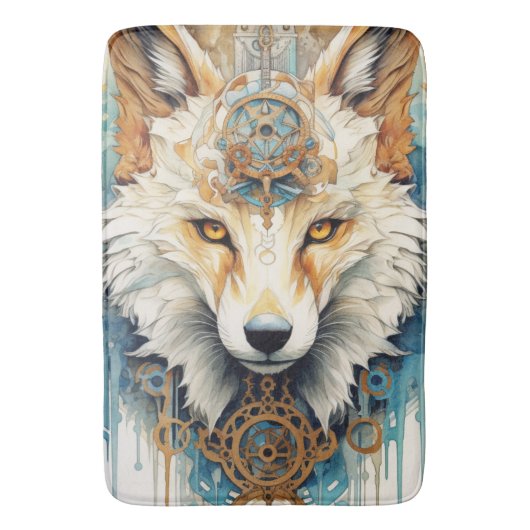 Rustclaw Steampunk Wolf Badmat (Voorkant Verticaal)