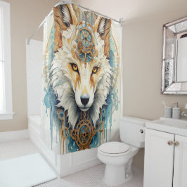 Rustclaw Steampunk Wolf Douchegordijn