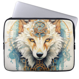 Rustclaw Steampunk Wolf Laptop Sleeve