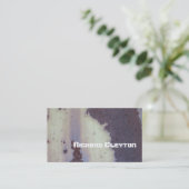 Rustd, corrosief metaal, textuur aangepast visitekaartje (Staand voorkant)