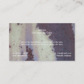 Rustd, corrosief metaal, textuur aangepast visitekaartje (Achterkant)