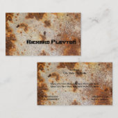 Rustd, corrosief metaal, textuur aangepast visitekaartje (Voorkant / Achterkant)