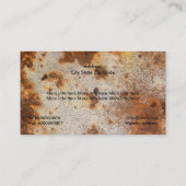 Rustd, corrosief metaal, textuur aangepast visitekaartje (Achterkant)