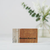 Rustd, corrosief metaal, textuur aangepast visitekaartje (Staand voorkant)