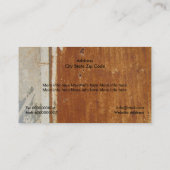 Rustd, corrosief metaal, textuur aangepast visitekaartje (Achterkant)