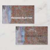 Rustd, corrosief metaal, textuur aangepast visitekaartje (Voorkant / Achterkant)