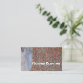 Rustd, corrosief metaal, textuur aangepast visitekaartje (Staand voorkant)