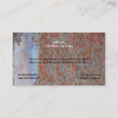 Rustd, corrosief metaal, textuur aangepast visitekaartje (Achterkant)