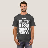 Rustdag? Funny Bodybulding Humor T-shirt (Voorkant volledig)