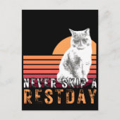 Rustdag noodlijdende kat ontwerpstijl briefkaart (Voorkant)