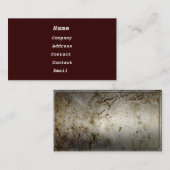 ruste metalen visitekaartje (Voorkant / Achterkant)