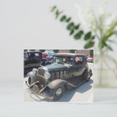 Rusted Antiek auto Briefkaart (Staand voorkant)